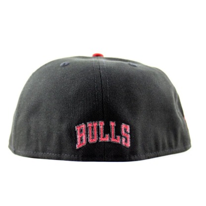 NEW IN CAPS KATAKANA CHICAGO BULLS HYPERFLY NEW ERA 59FIFTY FITTED HAT (BLACK GRAY UNDER BRIM)