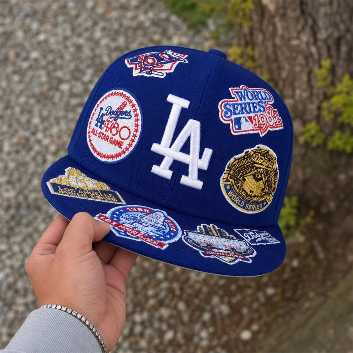 NEW ERA LOS ANGELES DODGERS HERITAGE PATCH SNAPBACK CAP –EMBROIDERED FLAT BRIM BASEBALL HAT-Thesouthcaps