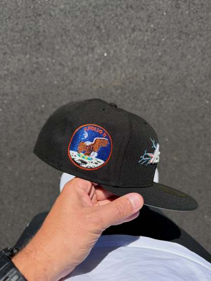NEW ERA HOUSTON ASTROS LIGHTNING LOGO 59FIFTY BLACK FITTED HAT