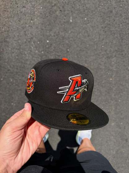 NEW ERA AUGUSTA GREENJACKETS CANNON A LOGO 59FIFTY BLACK FITTED HAT