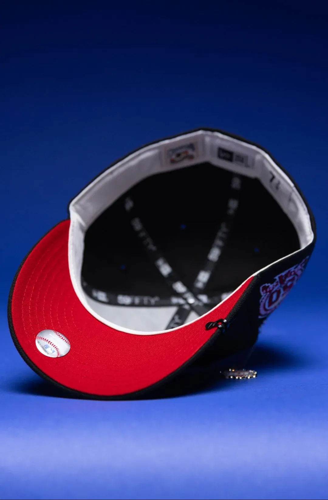 NEW ERA EXCLUSIVE 59FIFTY BLACK LOS ANGELES ANGELS W/ 50TH ANNIVERSARY SIDE PATCH THE SOUTH CAP