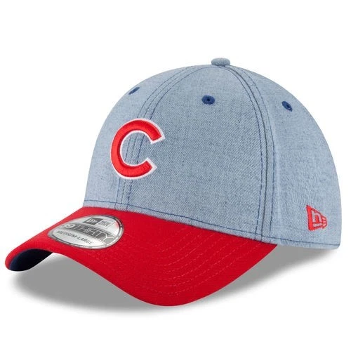 NEW ERA CHICAGO CUBS MLB 9FORTY 940 ADJUSTABLE CAP HAT HEATHER GRAY CROWN ROYAL BLUE VISOR RED/ROYAL BLUE-Thesouthcaps