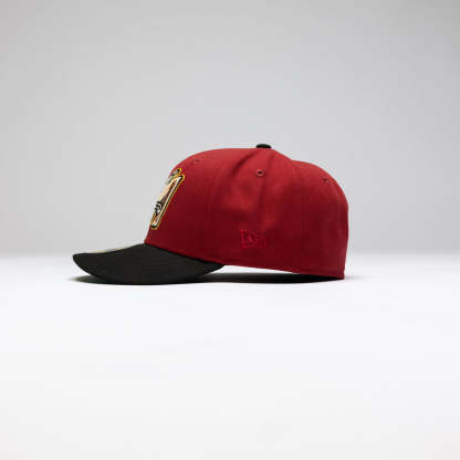NEW ERA 9FIFTY MAROON RED/BLACK ANAHEIM ANGELS W/ 50TH ANNIVERSARY SIDE PATCH-Thesouthcaps