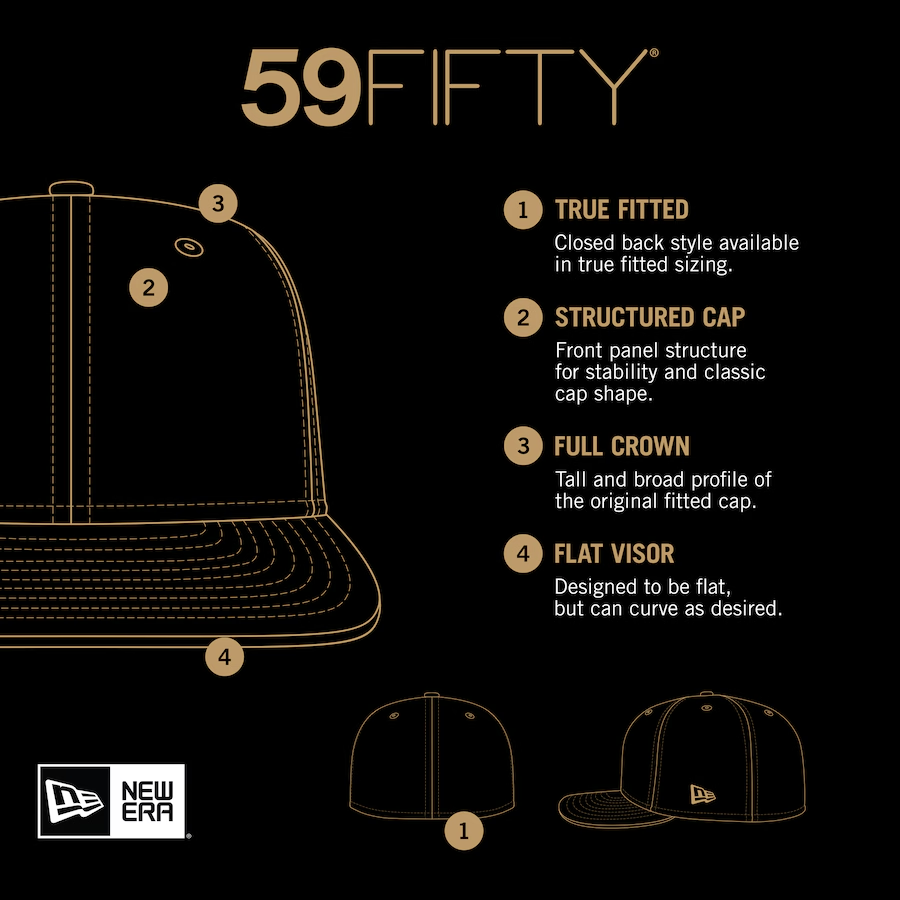 NEW ERA MEN'S ARIZONA DIAMONDBACKS BLACK STATE STITCH 59FIFTY FITTED HAT-Thesouthcaps