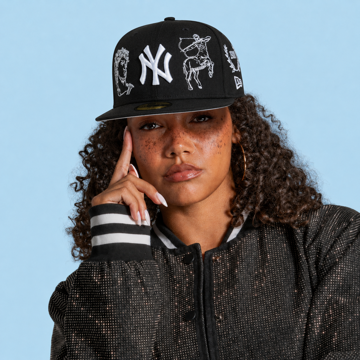 NEW YORK YANKEES BLACK GRAY UV / NEW ERA 59FIFTY FITTED CAP THE SOUTH CAP