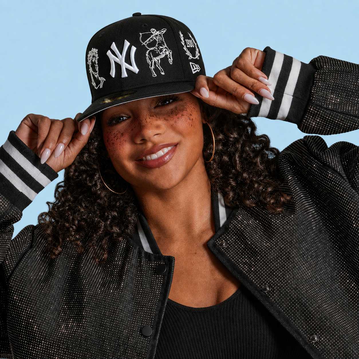 NEW YORK YANKEES BLACK GRAY UV / NEW ERA 59FIFTY FITTED CAP THE SOUTH CAP