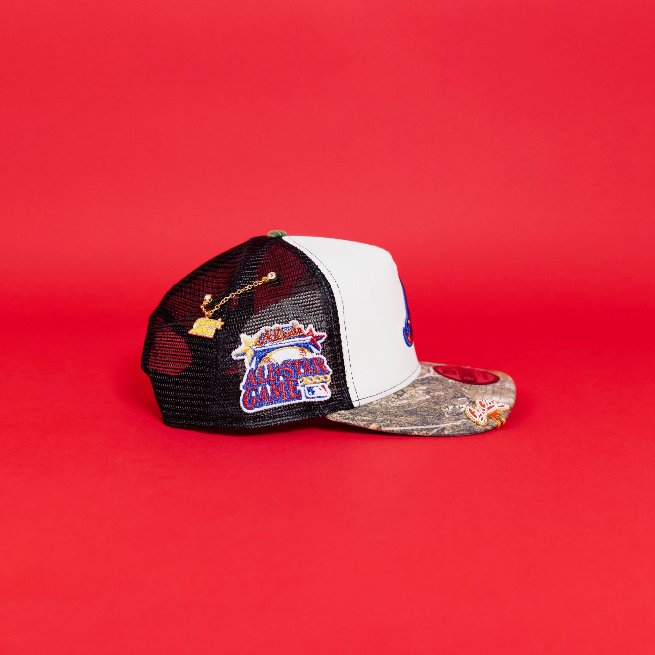 NEW ERA EXCLUSIVE 9FIFTY A-FRAME CHROME/ REALTREE ATLANTA BRAVES MESHBACK SNAPBACK W/ 2000 ALL STAR GAME SIDE PATCH-Thesouthcaps