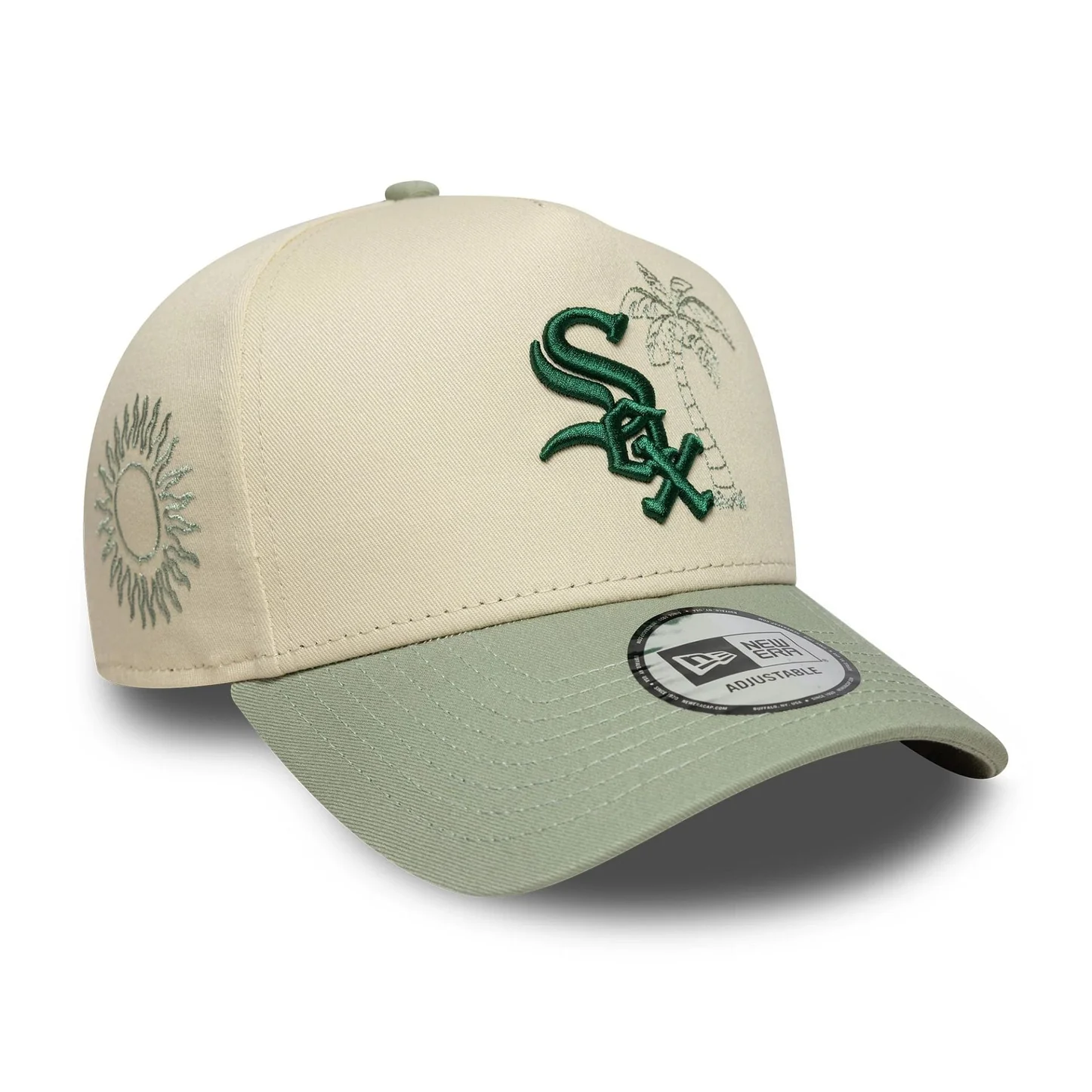 NEW ERA CHICAGO WHITE SOX MLB SUMMER ICON LIGHT BEIGE 9FORTY A-FRAME ADJUSTABLE CAP-Thesouthcaps