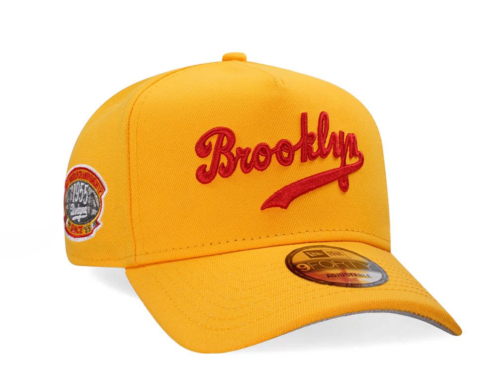 NEW ERA BROOKLYN DODGERS WORLD SERIES 1955 GOLD EDITION 9FORTY A FRAME SNAPBACK HAT-Thesouthcaps