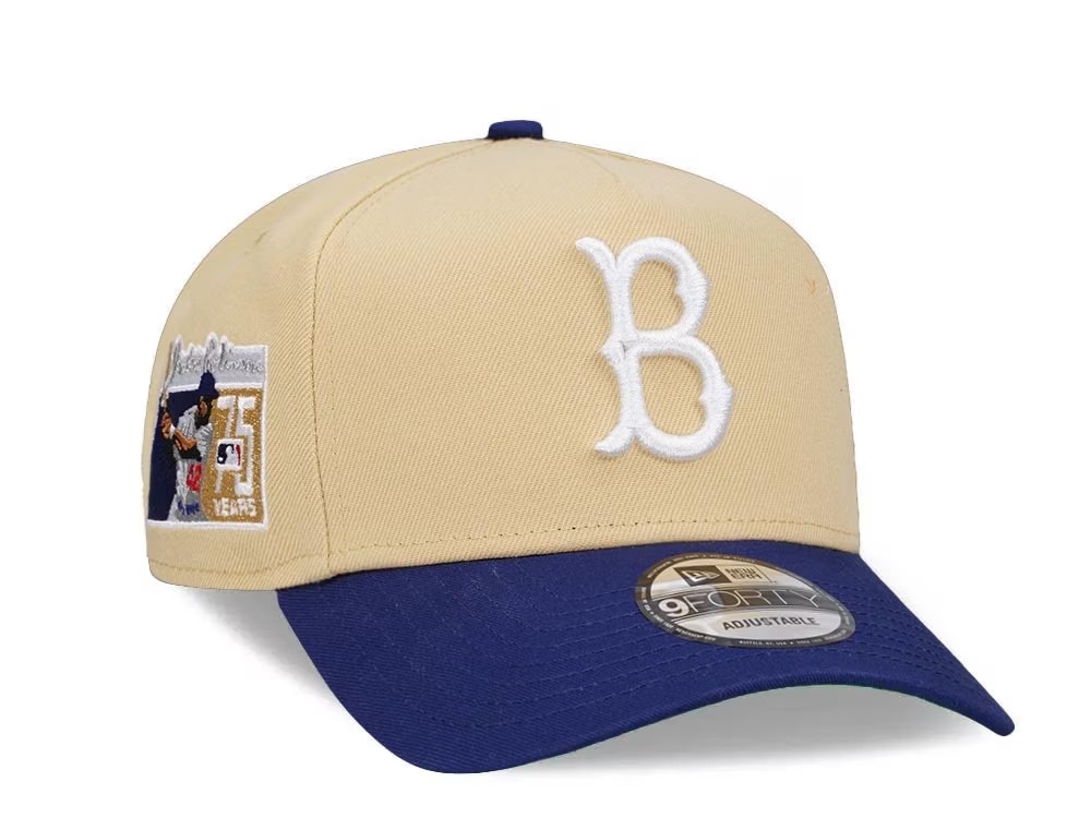 NEW ERA BROOKLYN DODGERS JACKIE ROBINSON 75 YEARS THROWBACK EDITION 9FORTY A FRAME SNAPBACK HAT-Thesouthcaps