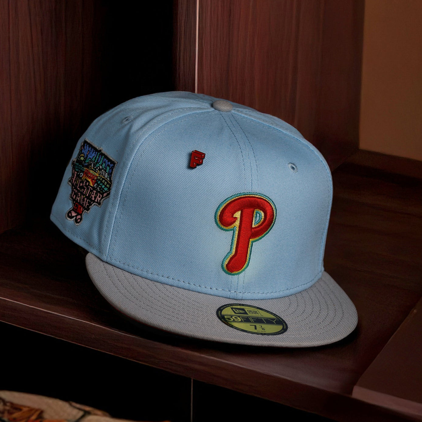 PHILADELPHIA PHILLIES MLB BLUE SCARLET UV / NEW ERA 59FIFTY FITTED CAP THE SOUTH CAP-Thesouthcaps