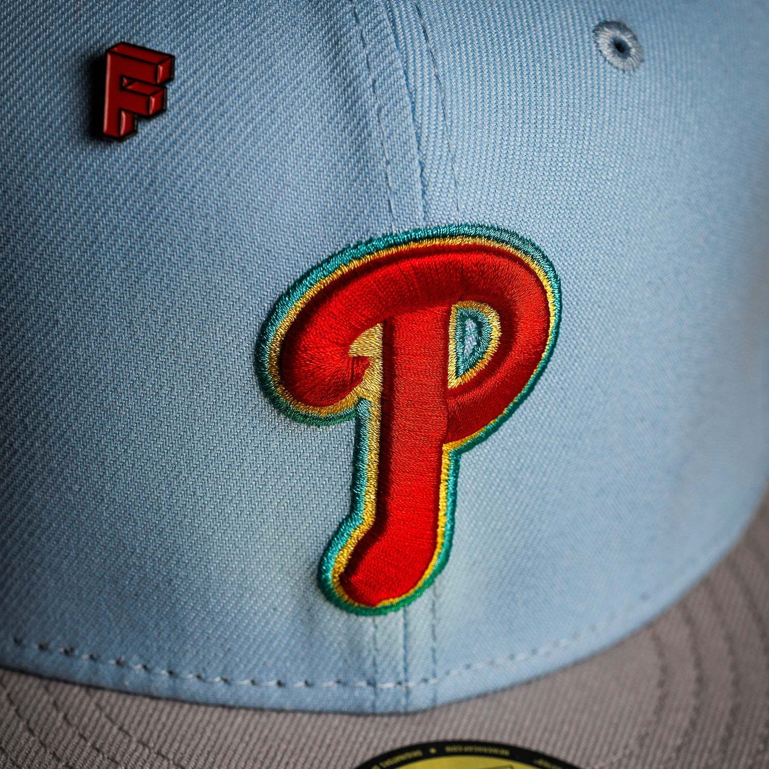 PHILADELPHIA PHILLIES MLB BLUE SCARLET UV / NEW ERA 59FIFTY FITTED CAP THE SOUTH CAP-Thesouthcaps