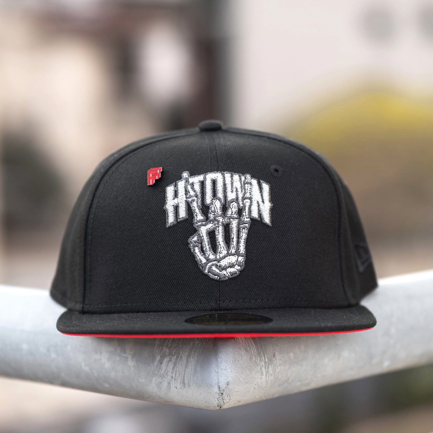 HOUSTON TEXANS NFL BLACK SCARLET UV / NEW ERA 59FIFTY CAP THE SOUTH CAP-Thesouthcaps