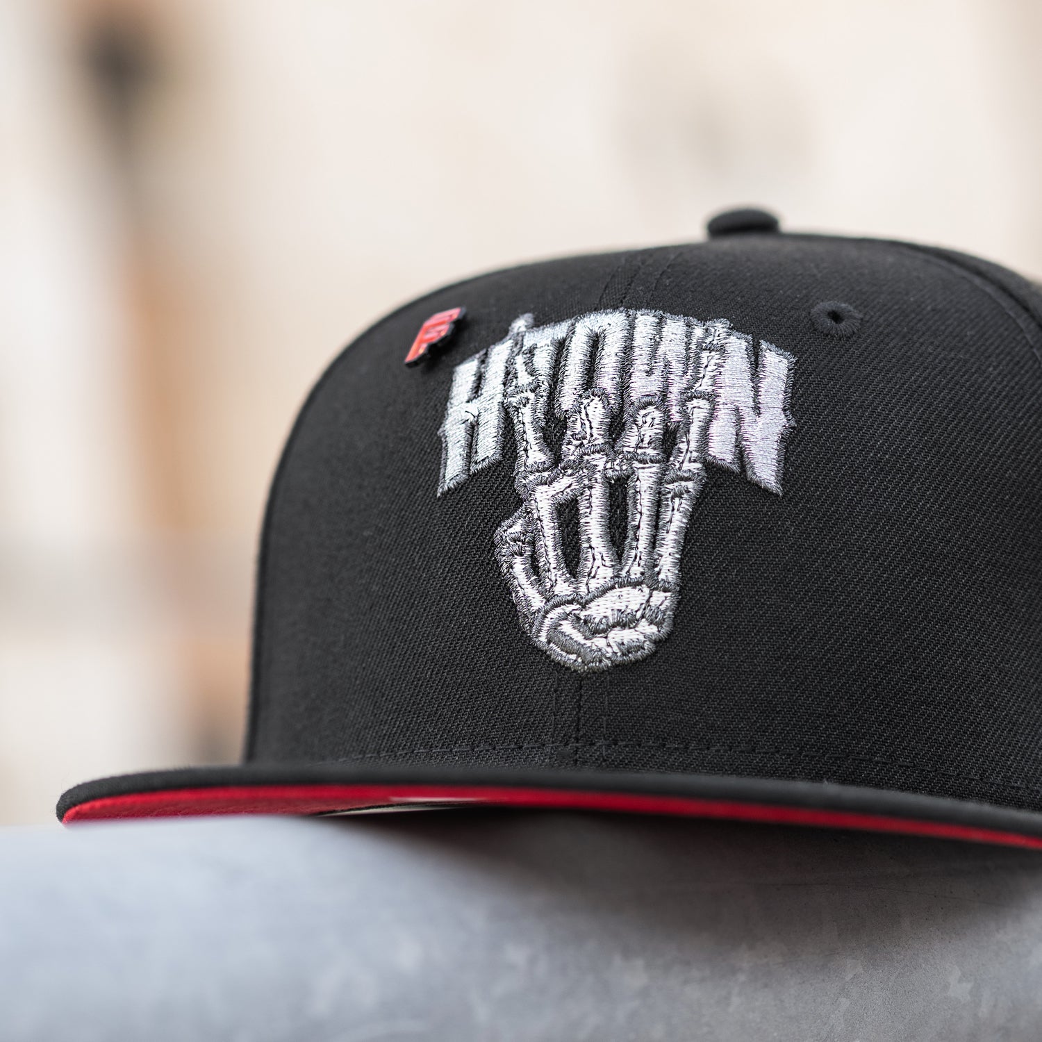 HOUSTON TEXANS NFL BLACK SCARLET UV / NEW ERA 59FIFTY CAP THE SOUTH CAP-Thesouthcaps