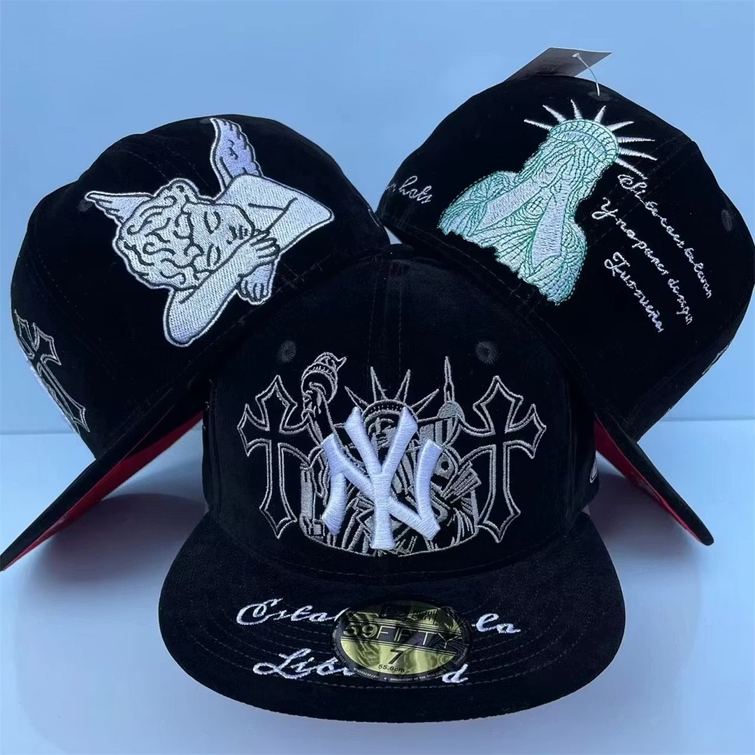 NEW ERA NEW YORK YANKEES LIBERTY GRAPHIC FITTED CAP – EMBROIDERED FLAT BRIM BASEBALL HAT-Thesouthcaps