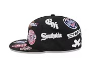 NEW ERA CHICAGO WHITE SOX HERITAGE PATCH SNAPBACK CAP-EMBROIDERED FLAT BRIM BASEBALL HAT-Thesouthcaps