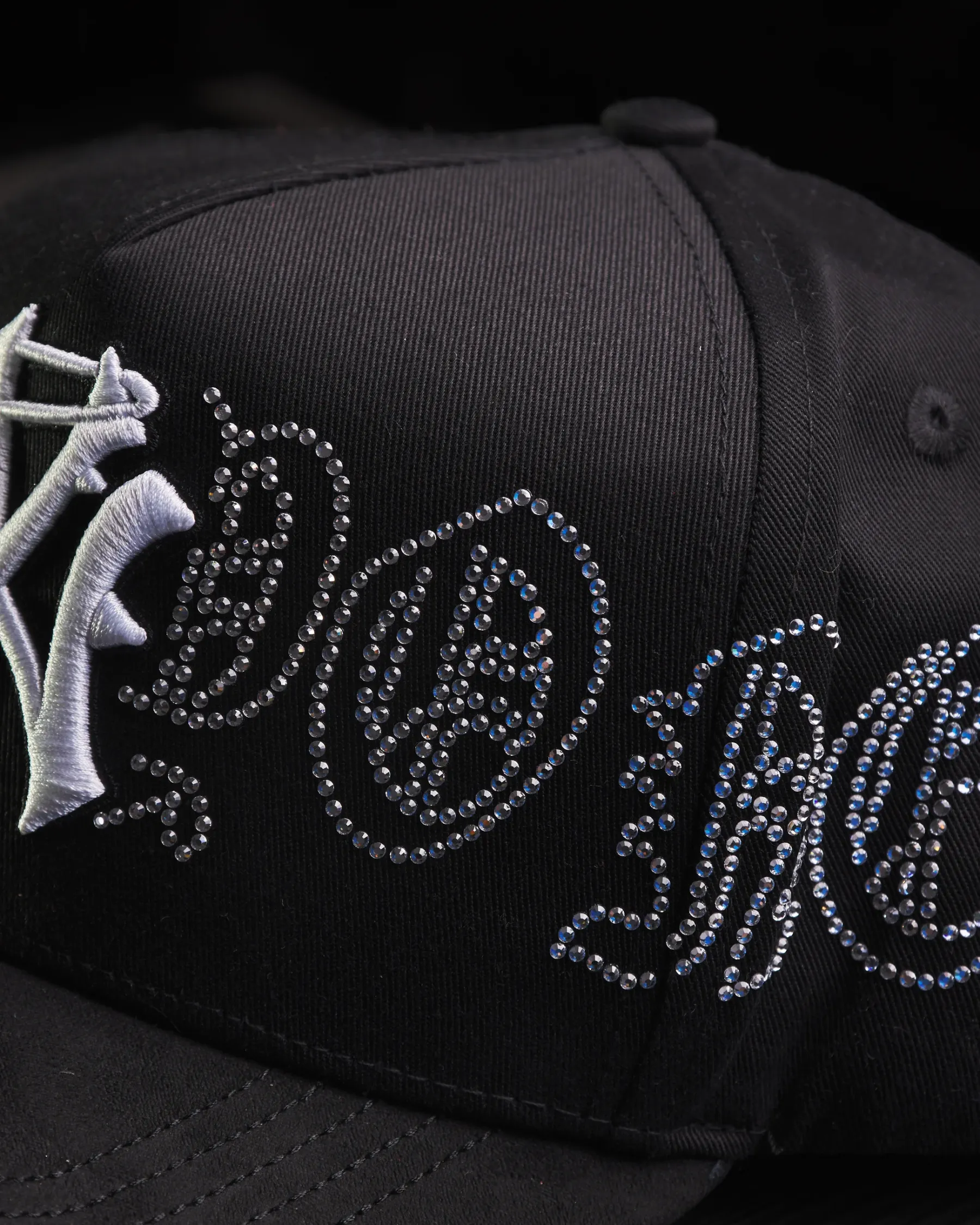 NEW ERA X DANDY HATS "NY Crystals" Black White  UV FITTED CAP THE SOUTH CAP-Thesouthcaps