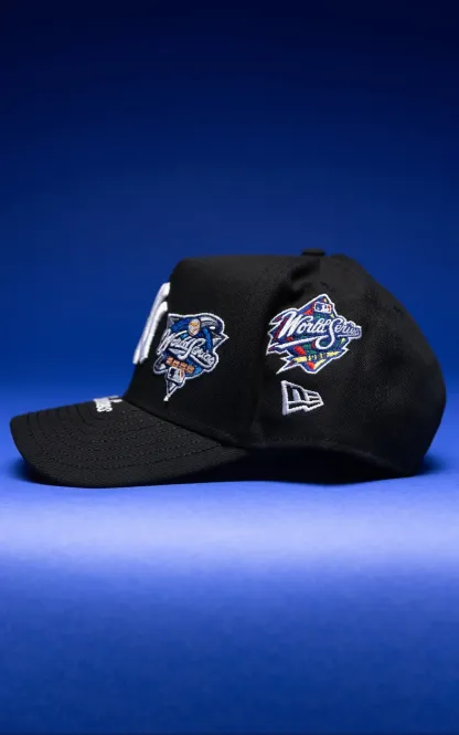 NEW ERA 9FIFTY A-FRAME BLACK NEW YORK YANKEES SNAPBACK W/ WORLD SERIES EMBROIDERY PATCHES THE SOUTH CAP