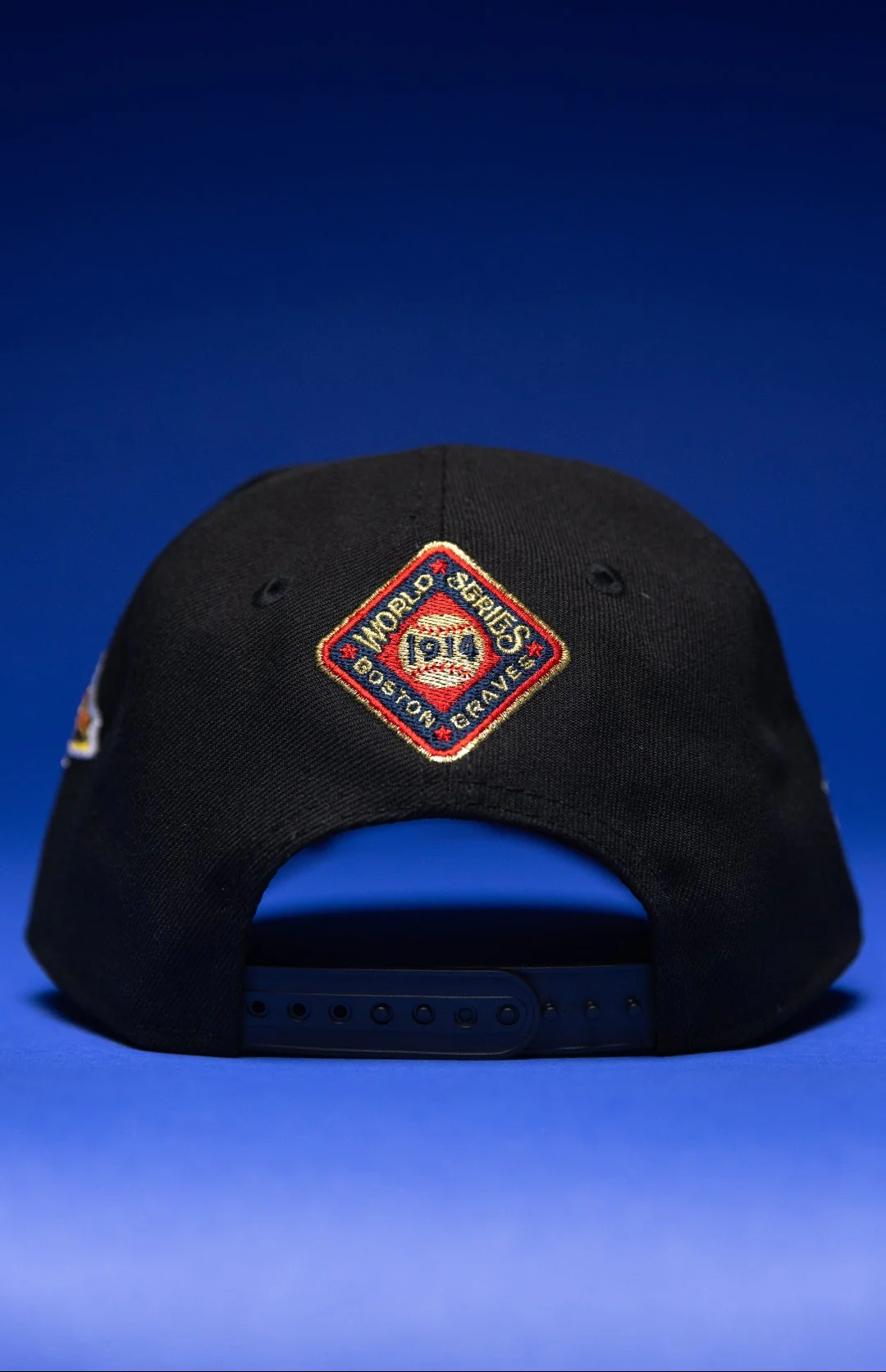 NEW ERA 9FIFTY A-FRAME BLACK ATLANTA BRAVES SNAPBACK W/ WORLD SERIES EMBROIDERY PATCHES THE SOUTH CAP