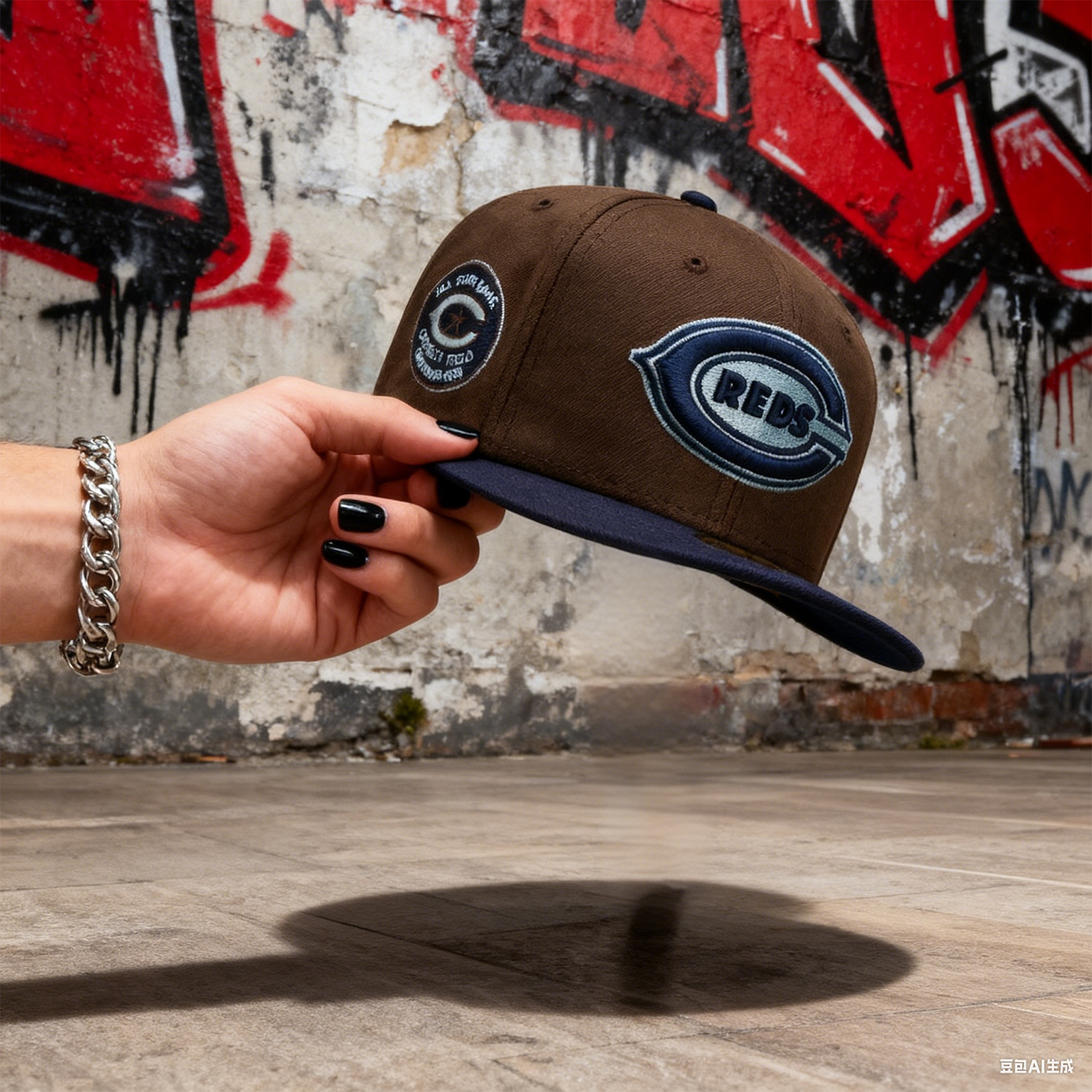 NEW ERA CINCINNATI REDS NEW ERA MEN'S BROWN/NAVY 1938 MLB ALL-STAR GAME WALNUT 9FIFTY FIT CAP-Thesouthcaps