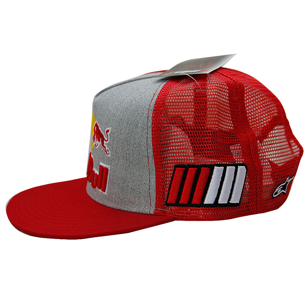 FORMULA1 MARC MÁRQUEZ RED BULL FLAT BRIM CAP – GREY & RED