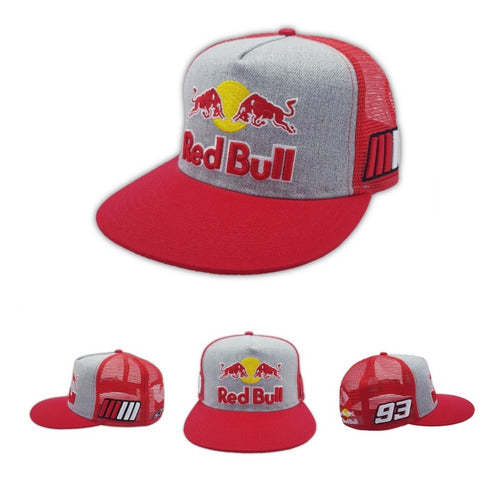 FORMULA1 MARC MÁRQUEZ RED BULL FLAT BRIM CAP – GREY & RED