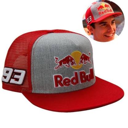 FORMULA1 MARC MÁRQUEZ RED BULL FLAT BRIM CAP – GREY & RED