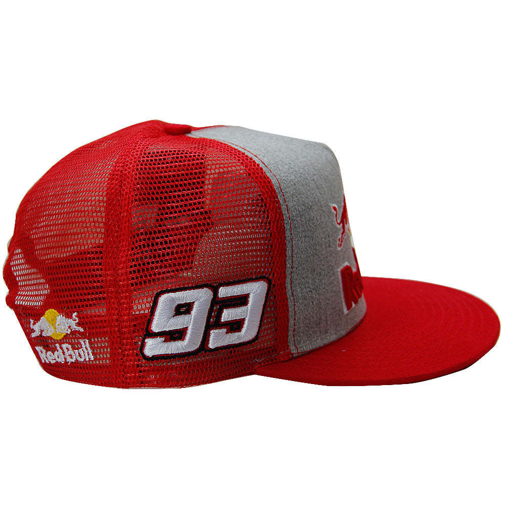 FORMULA1 MARC MÁRQUEZ RED BULL FLAT BRIM CAP – GREY & RED