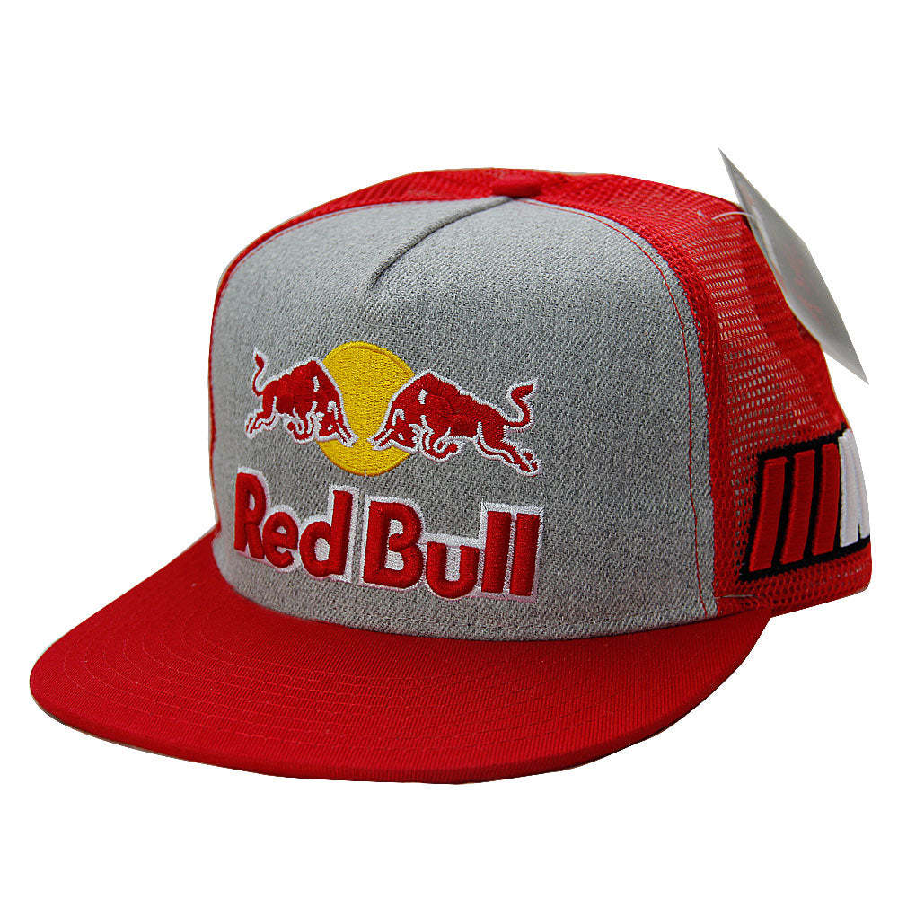 FORMULA1 MARC MÁRQUEZ RED BULL FLAT BRIM CAP – GREY & RED