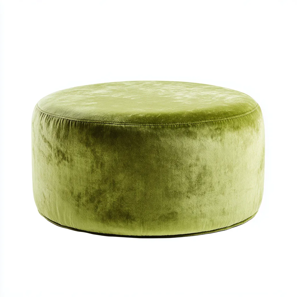 Pouf - velluto 80x80x38 cm - verde - per soggiorno - design moderno-Domainene