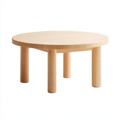 Tavolo da giardino - legno 80x80x45 cm - legno naturale - per esterno - design moderno-Domainene