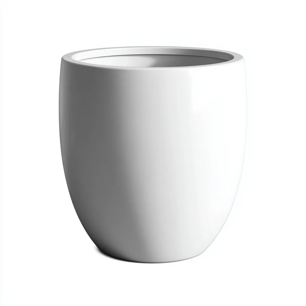 Vasi e supporti per piante in ceramica moderna 30x30x35 cm - bianco - design minimal per interni ed esterni-Domainene