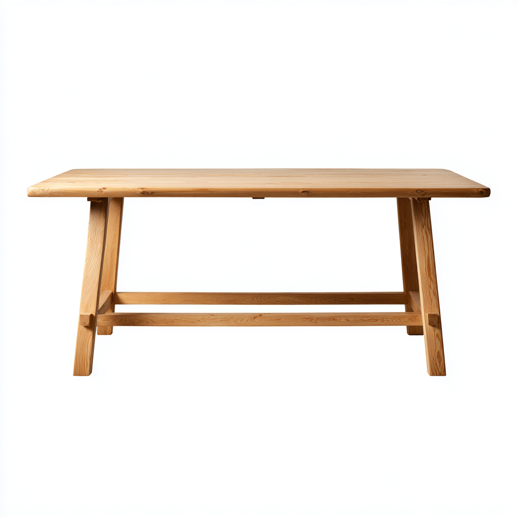 Tavolo da giardino Legno 140x80x75 cm - Naturale - Design rustico-Domainene