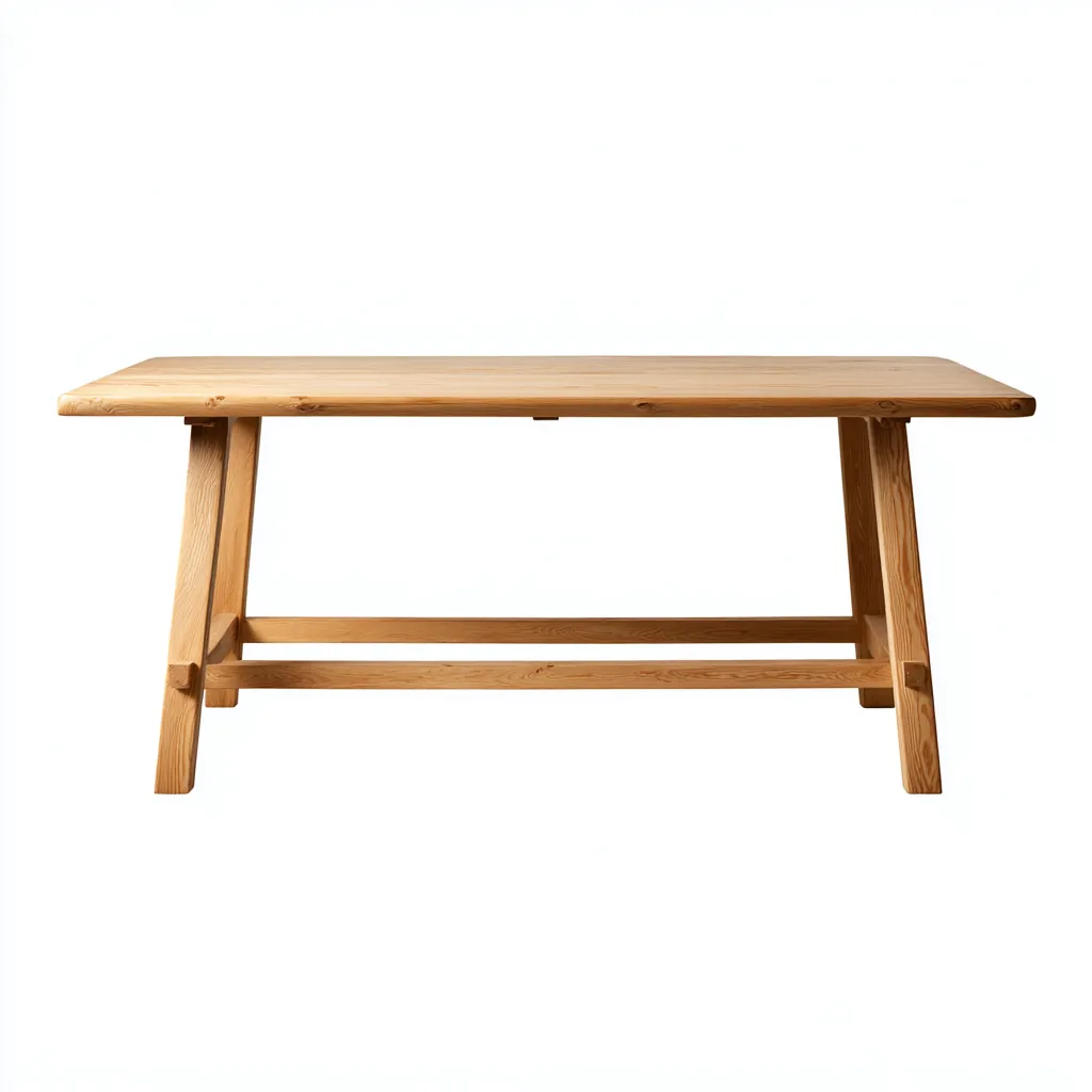 Tavolo da giardino Legno 140x80x75 cm - Naturale - Design rustico-Domainene