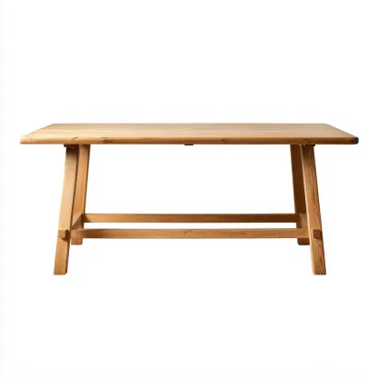 Tavolo da giardino Legno 140x80x75 cm - Naturale - Design rustico-Domainene