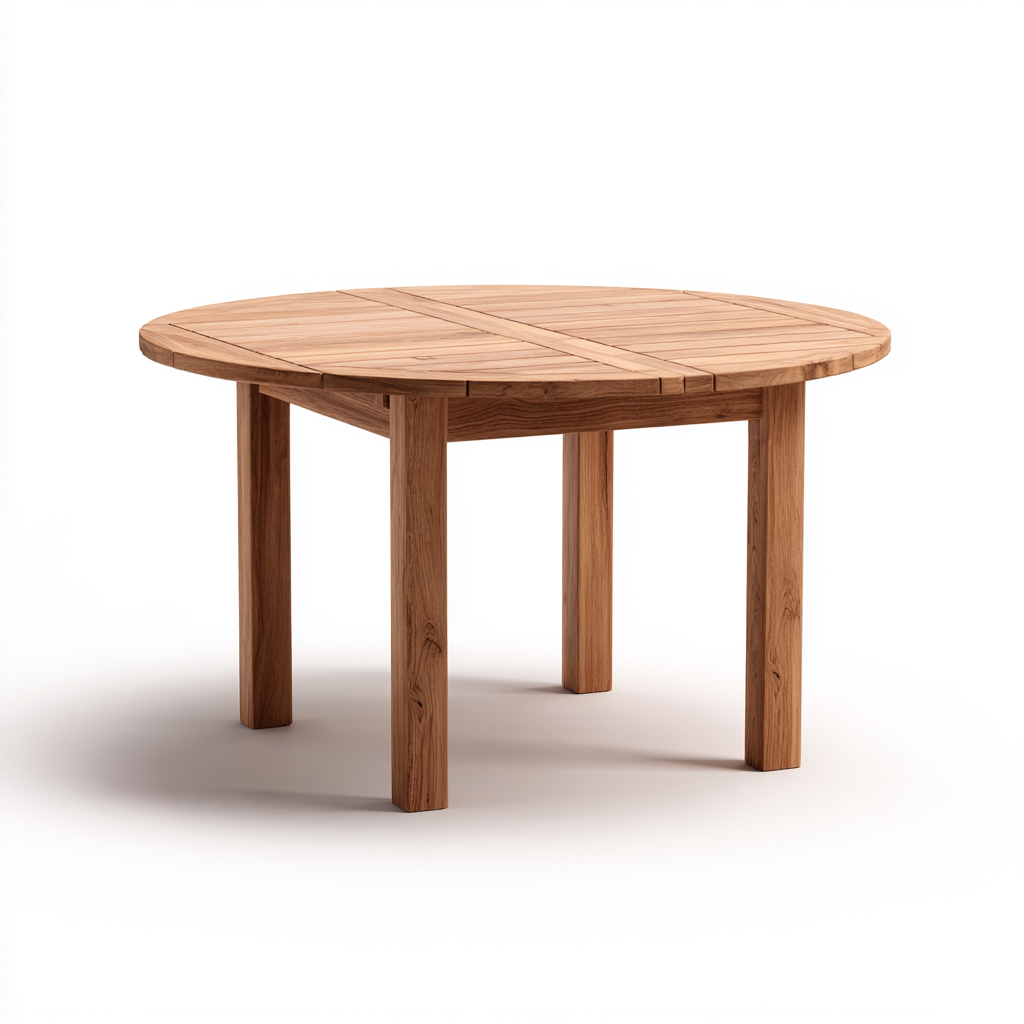 Tavolo da giardino Legno 110x110x75 cm - Naturale - Design classico-Domainene