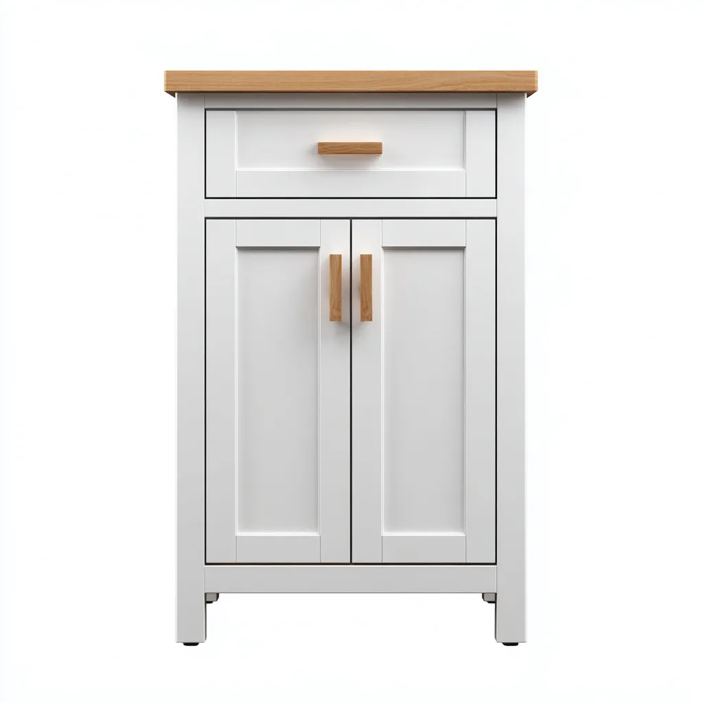 Armadietti da cucina in legno composito 65x40x90 cm - bianco-naturale - design compatto per cucina-Domainene