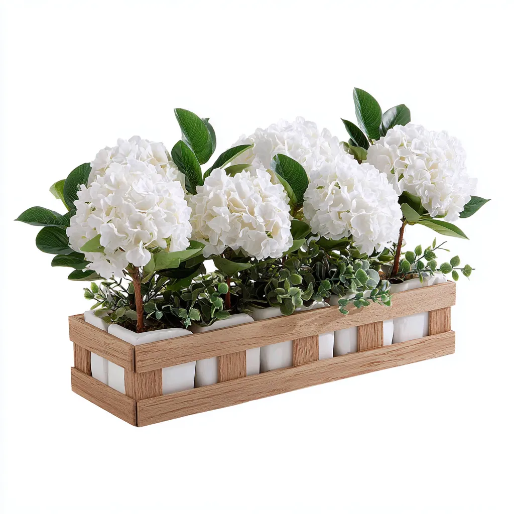 Vasi e supporti per piante legno 45x15x18 cm - legno naturale - design rettangolare-Domainene