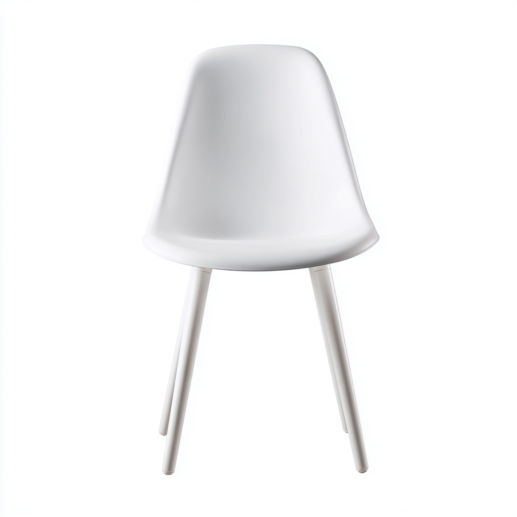 Sedie da giardino in plastica e metallo 47x50x82 cm - bianco - design moderno per esterni-Domainene