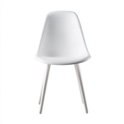 Sedie da giardino in plastica e metallo 47x50x82 cm - bianco - design moderno per esterni-Domainene