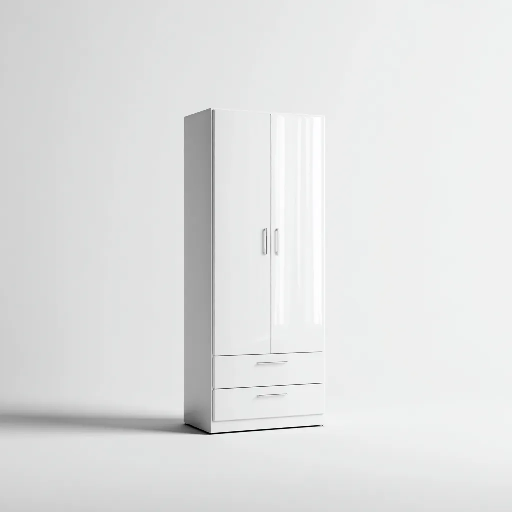 Armadio MDF 80x50x190 cm - Bianco - Design moderno-Domainene