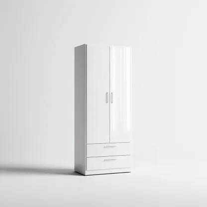 Armadio MDF 80x50x190 cm - Bianco - Design moderno-Domainene