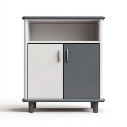 Armadietti da cucina in legno 60x35x75 cm - bianco-grigio - design moderno-Domainene