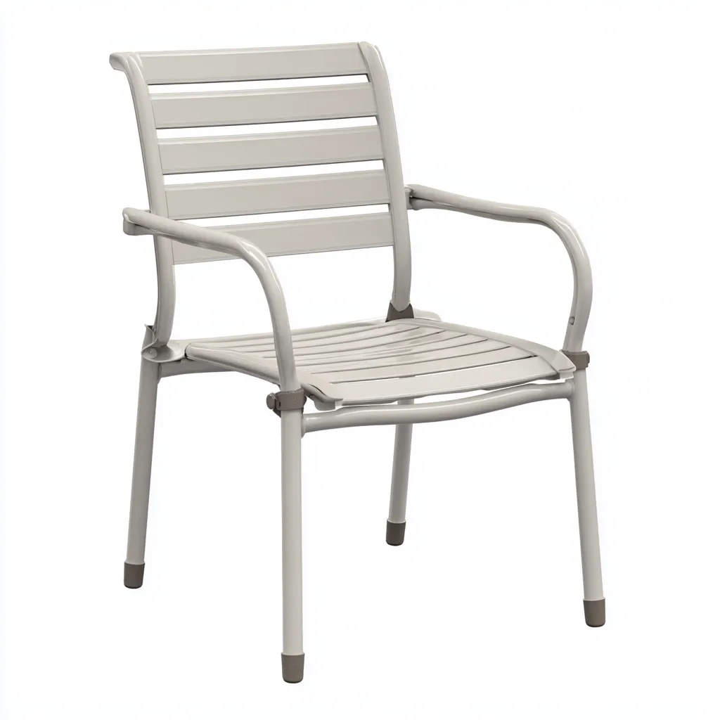 Sedie da giardino in metallo 55x58x85 cm - grigio - design moderno - adatte per esterno-Domainene