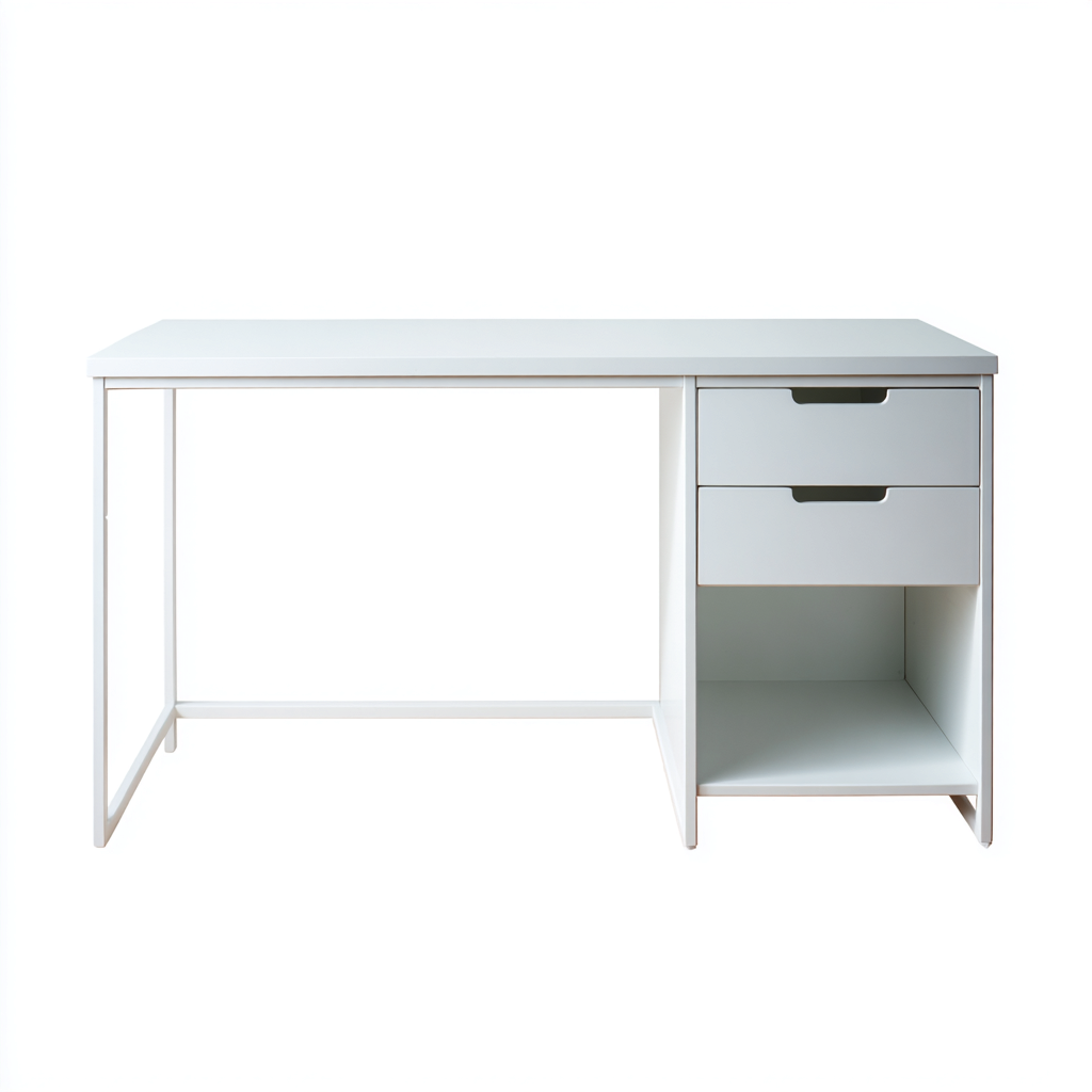 Scrivania 120x55x76 cm - bianco - design moderno-Domainene