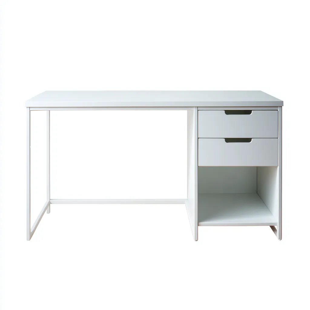 Scrivania 120x55x76 cm - bianco - design moderno-Domainene