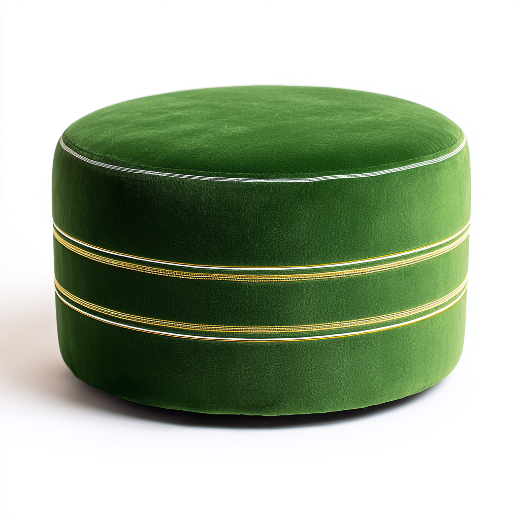 Pouf in velluto 40x40x30 cm - verde - design moderno-Domainene