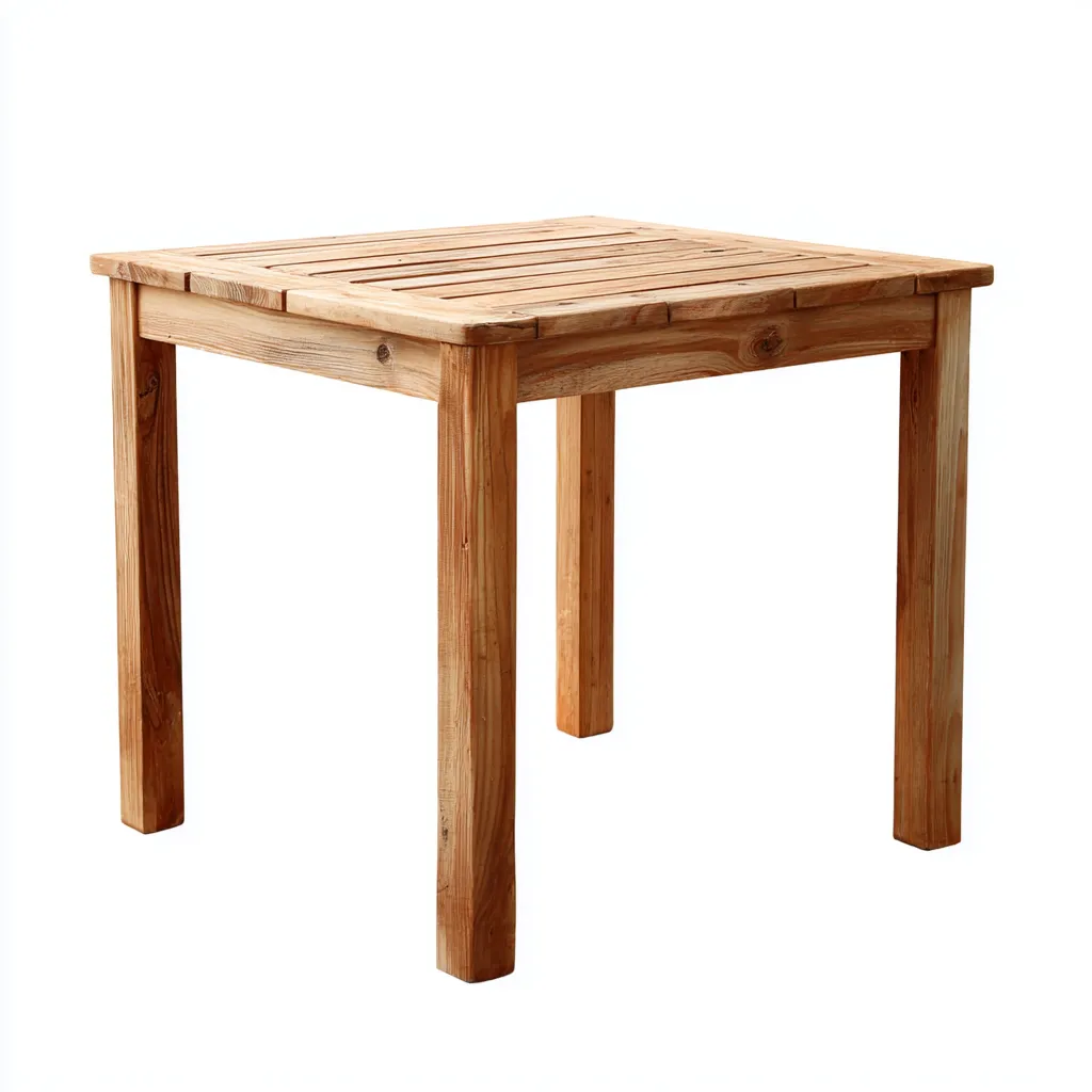 Tavolo da giardino in legno massiccio 80x80x75 cm - marrone - design naturale per esterni-Domainene