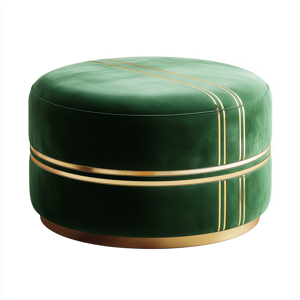Pouf velluto 45x45x32 cm - verde - design moderno-Domainene