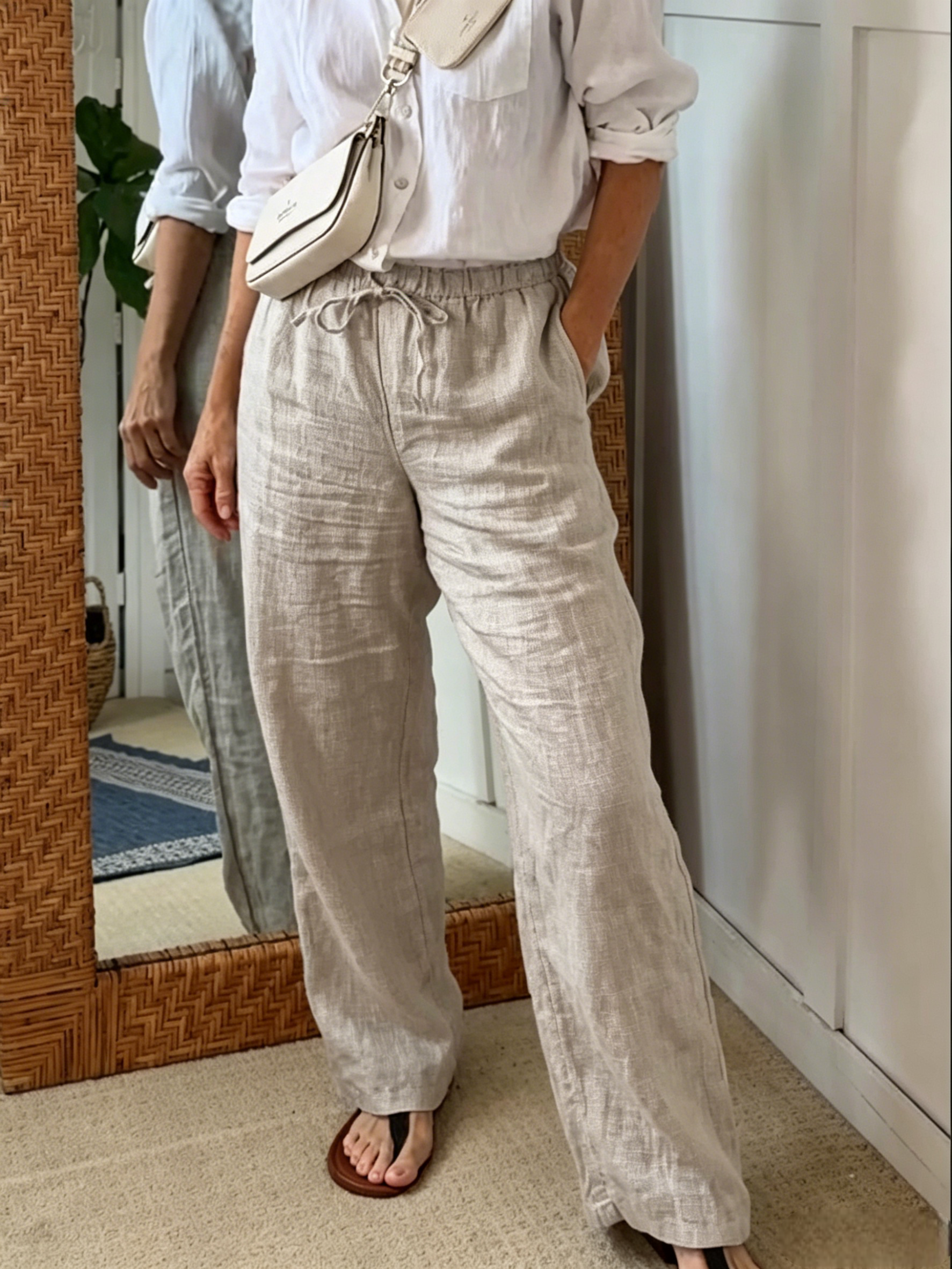 🔥𝐂𝐋𝐄𝐀𝐑𝐀𝐍𝐂𝐄 𝐃𝐈𝐒𝐂𝐎𝐔𝐍𝐓 🔥-100% Flax Pants